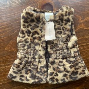 Leopard fur vest